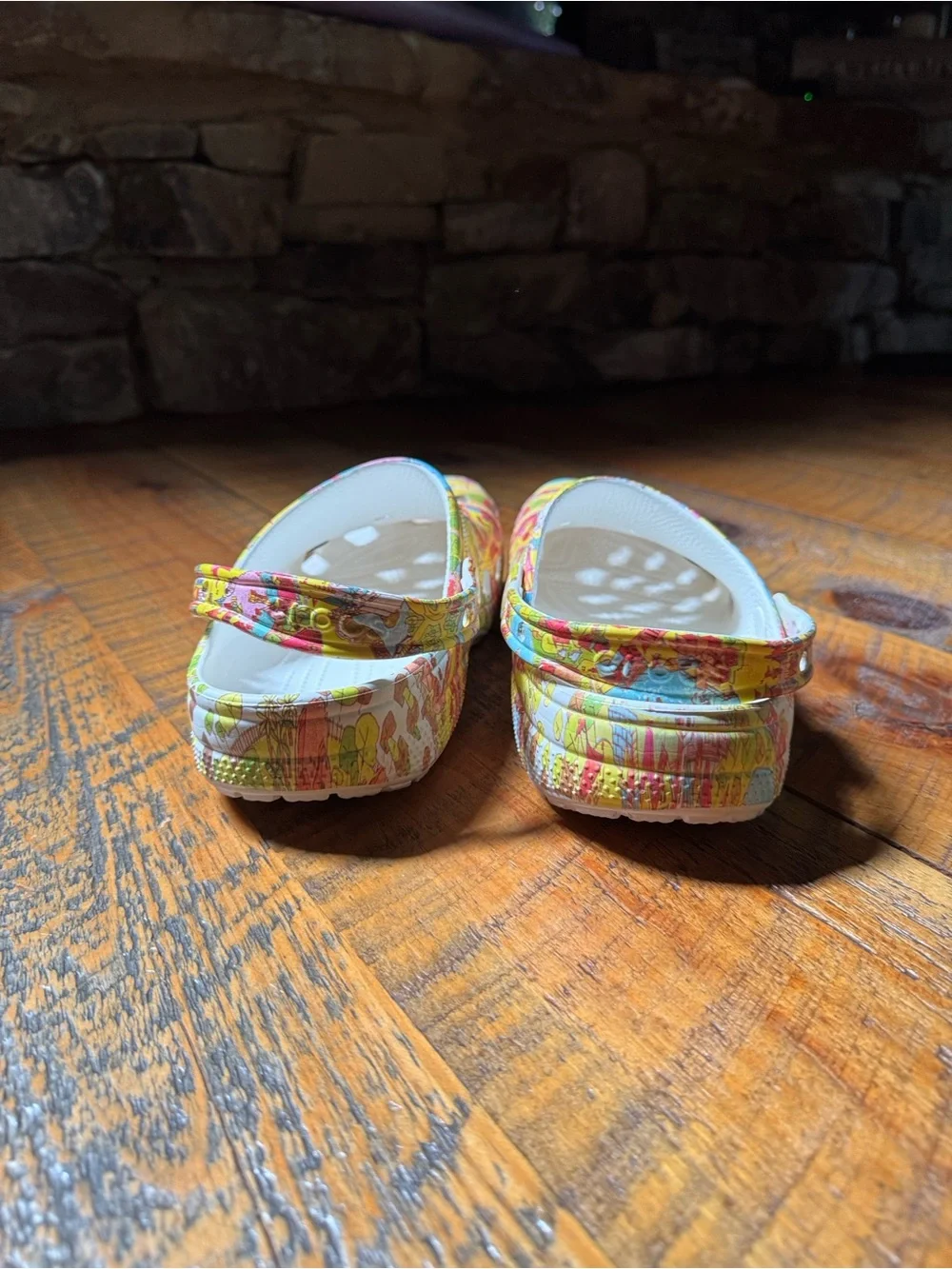 Disney Walt Disney World 50th Anniversary crocs with park map print Size 12